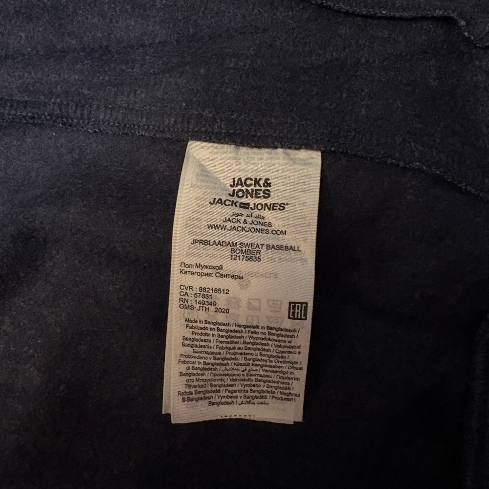 Jack & Jones Dark Blue Textured Jacket - Picture 7 of 7